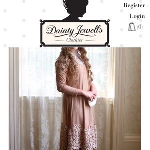 Dainty jewells English manor dress in tan
